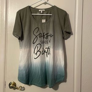 Maurices Sassy since born shirt!  Yearly nice shirt  multicolor
